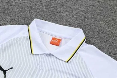 Polo Dortmund grey and white stripes
