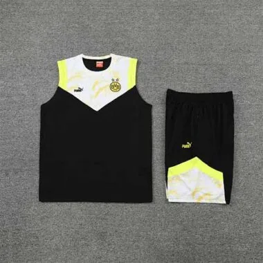 Equipación de entrenamiento del Dortmund 22-23, con chaleco, en blanco y negro