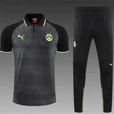 Polo Dortmund black stripes