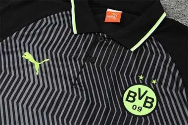 Polo Dortmund black stripes