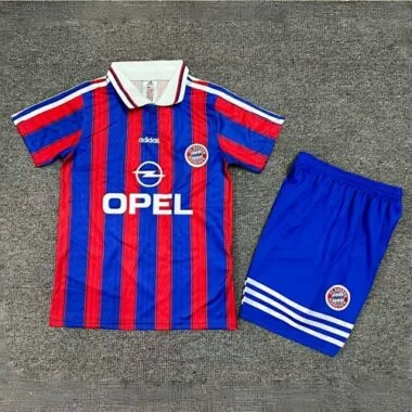 95-97 Bayern Munich Home Retro Kid Kits Youth Apparels