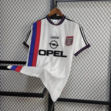 Camisa vintage do Bayern de Munique, equipamento retro de deslocamento, 96-98