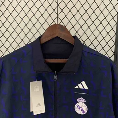 23-24 Bayern Reversible Windbreaker Gray&Navy Double-Sides Jacket