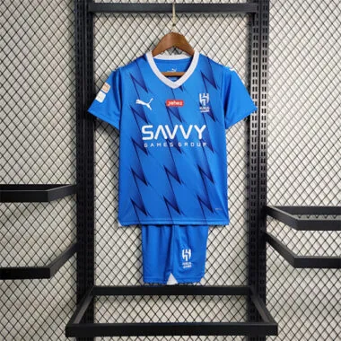2023/24 Al Hilal Home kids Size Soccer Jerseys