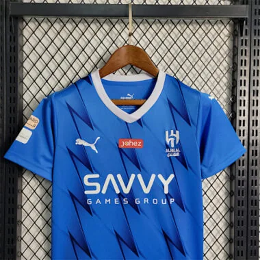 2023/24 Al Hilal Home kids Size Soccer Jerseys