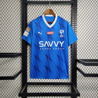 23-24 Al Hilal home size S-4XL Soccer Jersey