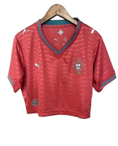 2026 Portugal Women#039;s Home Crop Top Kit World Cup Cheap Football Jersey Wholesale Yupoo
