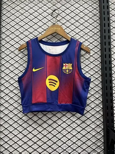 25-26 Barcelona Home Women#039;s Vest Cheap Football Jersey Wholesale Yupoo