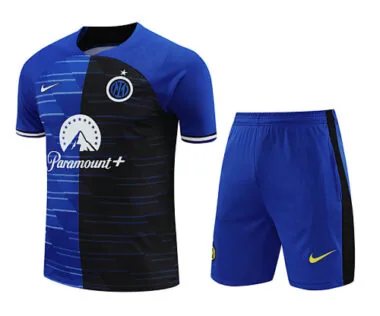 23-24 Inter Milan Short Sleeve Kits Blue&Black Training Suits