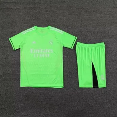 23-24 Real Madrid Goalkeeper Kits Short Sleeve Green Suits Soccer Jerseys Yupoo