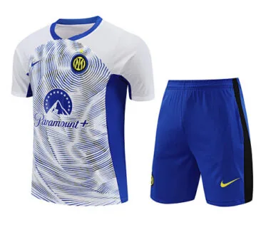 23-24 Inter Milan Short Sleeve Kits White&Blue Training Suits