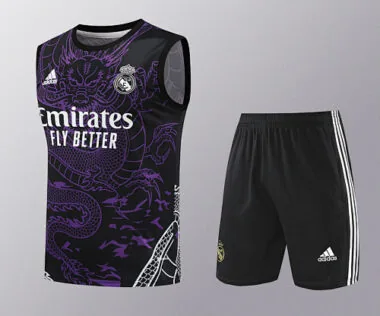 24-25 Real Madrid Purple Dragon Training Vest Kits(Top+Shorts)