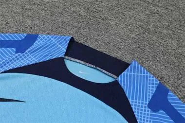 2022/23 Barcelona training suit short sleeve kit blue 3