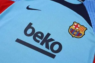 2022/23 Barcelona training suit short sleeve kit blue 3