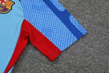 2022/23 Barcelona training suit short sleeve kit blue 3