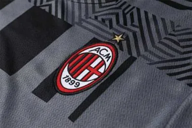 22-23 AC Milan Training Suit Short Sleeve Kit Grey