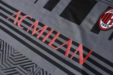 22-23 AC Milan Training Suit Short Sleeve Kit Grey