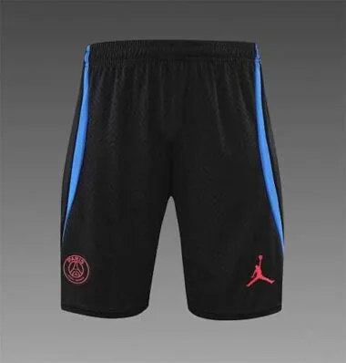 22-23 PSG trainingspak met korte mouwen, zwart-blauw