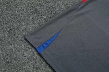 22-23 Barcelona Training Suit Short Sleeve Kit Black Grey