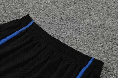 22-23 Barcelona Training Suit Short Sleeve Kit Black Grey