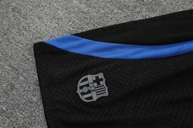 22-23 Barcelona Training Suit Short Sleeve Kit Black Grey