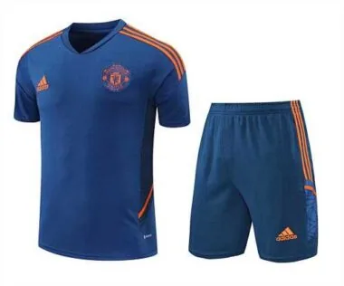 2022/23 Manchester United Training Suit Short Sleeve Kit Blue