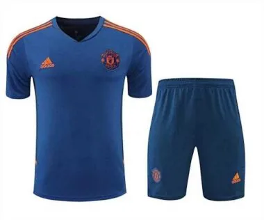 2022/23 Manchester United Training Suit Short Sleeve Kit Blue