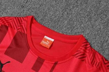 22-23 AC Milan Training Suit Short Sleeve Kit Red