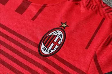 22-23 AC Milan Training Suit Short Sleeve Kit Red