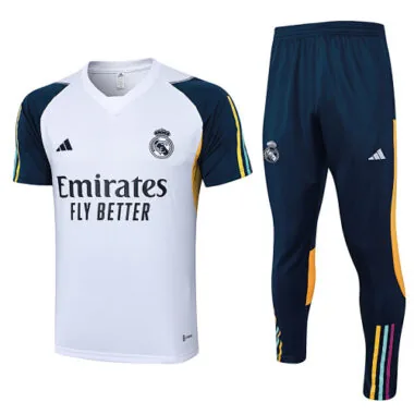 23-24 Real Madrid Short Sleeve Kits White Training Suits