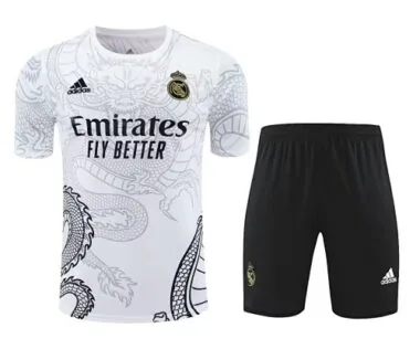 24-25 Real Madrid White Dragon Training Kits(Top+Shorts)