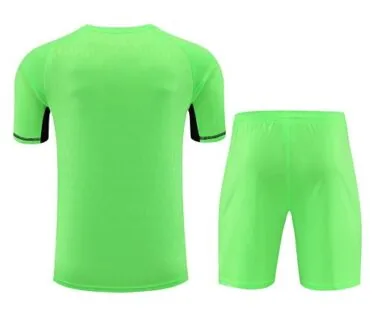 23-24 Real Madrid Goalkeeper Kits Short Sleeve Green Suits
