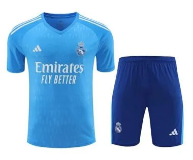 2023/24 Real Madrid Goalkeeper Kits Short Sleeve Blue Suits
