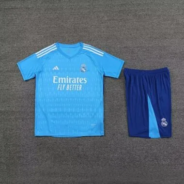2023/24 Real Madrid Goalkeeper Kits Short Sleeve Blue Suits