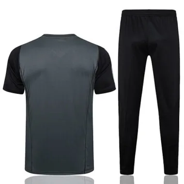 2023/24 Real Madrid Grey Tracksuit Short Sleeve Training Suits