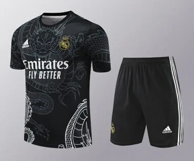 24-25 Real Madrid Dragon Black Training Kits(Top+Shorts)