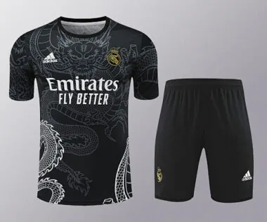 24-25 Real Madrid Dragon Black Training Kits(Top+Shorts)