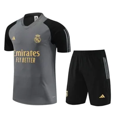 23-24 Real Madrid Traning Suits Grey Short Kits (3)