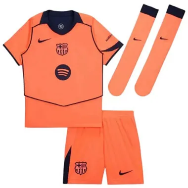 25-26 Kids Barcelona Third Away Kids Full Kit Cheap Football Jersey Wholesale Yupoo