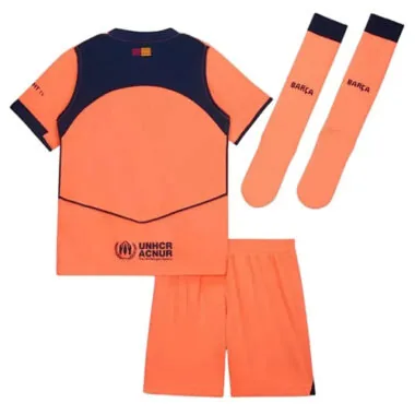 25-26 Kids Barcelona Third Away Kids Full Kit Cheap Football Jersey Wholesale Yupoo