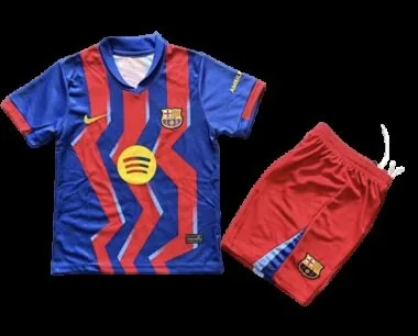 25-26 Kids Barcelona Fourth Away Kit Cheap Football Jersey Wholesale Yupoo