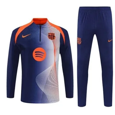 25-26 Kids Barcelona Training Kits Sweatshirt Tracksuits Cheap Football Jersey Wholesale Yupoo