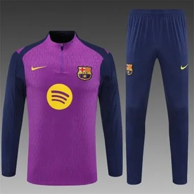 25-26 Kids Barcelona Training Kits Sweatshirt Tracksuits Cheap Football Jersey Wholesale Yupoo