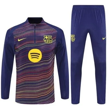 25-26 Kids Barcelona Training Kits Sweatshirt Tracksuits Cheap Football Jersey Wholesale Yupoo