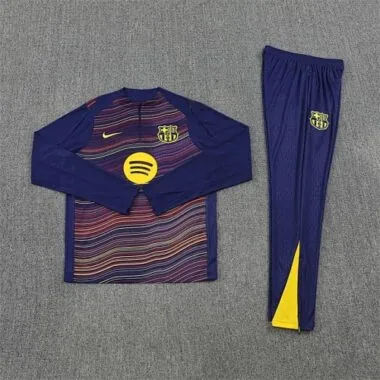 25-26 Kids Barcelona Training Kits Sweatshirt Tracksuits Cheap Football Jersey Wholesale Yupoo