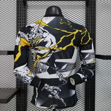 25-26 Player Real Madrid Pre-Match Marvel Long Sleeve Kit Cheap Football Jersey Wholesale Yupoo
