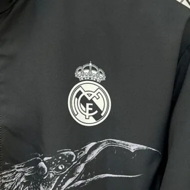 25-26 Real Madrid Trench Coat Reversible Windbreaker Double-Sides Jacket