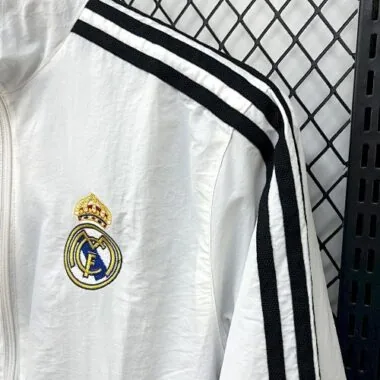 25-26 Real Madrid Trench Coat Reversible Windbreaker Double-Sides Jacket