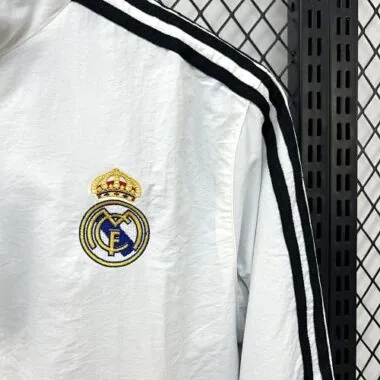 25-26 Real Madrid Trench Coat Reversible Windbreaker Double-Sides Jacket