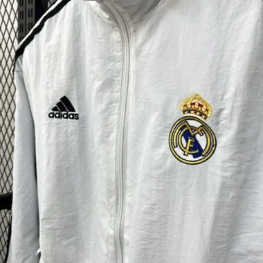 25-26 Real Madrid Trench Coat Reversible Windbreaker Double-Sides Jacket